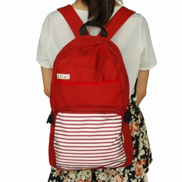 Blancho Bedding [Lively Red] Fabric Art School Backpack Outdoor Daypack