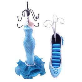 blancho bedding [Lorraine] Jewelry Display Holder Stand Combo Blue