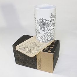 Blancho Bedding [Lotus Leaves] Graphic Mug / Wood Coaster - No Handle (4.4 Inch Height)