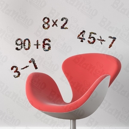 blancho bedding Love Arithmetic - Hemu Wall Decals Stickers Appliques Home Decor 9.4 BY 16.5 Inches
