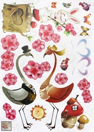 Blancho Bedding Love Cranes - Large Wall Decals Stickers Appliques Home Decor