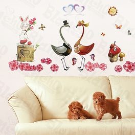 blancho bedding Love Cranes - Large Wall Decals Stickers Appliques Home Decor
