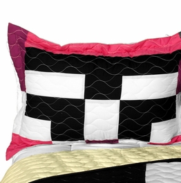 Blancho Bedding [Love For A Child] 3PC Vermicelli - Quilted Patchwork Quilt Set (Full/Queen Size)