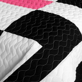 Blancho Bedding [Love For A Child] 3PC Vermicelli - Quilted Patchwork Quilt Set (Full/Queen Size)