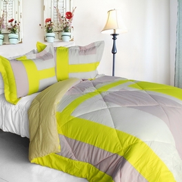 blancho bedding [Love of Bedford] Quilted Patchwork Down Alternative Comforter Set (Twin Size)