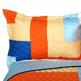 Blancho Bedding [Love Parade] 3PC Vermicelli - Quilted Patchwork Quilt Set (Full/Queen Size)