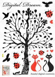 Blancho Bedding Love Under The Tree - Large Wall Decals Stickers Appliques Home Decor