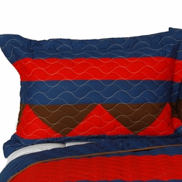 Blancho Bedding [Love Westlife] 3PC Vermicelli-Quilted Patchwork Quilt Set (Full/Queen Size)