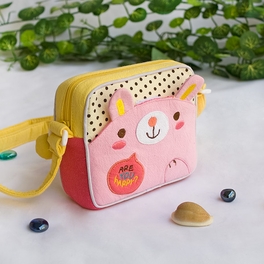 Blancho Bedding [Lovely Bunny] Embroidered Applique Swingpack Bag Purse / Wallet Bag / Shoulder Bag (5.5*4.7*1.2)