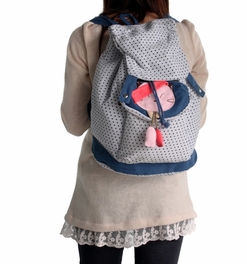 Blancho Bedding [Lovely Doll] 100% Cotton Fabric Art School Backpack / Outdoor Backpack