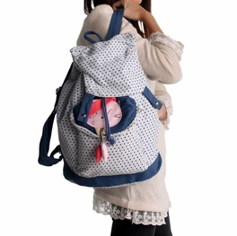 Blancho Bedding [Lovely Doll] 100% Cotton Fabric Art School Backpack / Outdoor Backpack