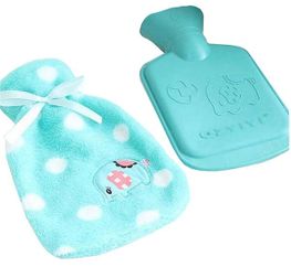 blancho bedding Lovely Elephant Hot Water Bottle With Cover Hand Warmer-Green