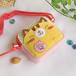 Blancho Bedding [Lovely Kitten] Embroidered Applique Swingpack Bag Purse / Wallet Bag / Shoulder Bag (5.5*4.7*1.2)