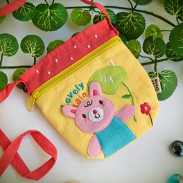 blancho bedding [Lovely Rain] Embroidered Applique Mini Swingpack Bag Purse / Wallet Bag / Camera Bag (4.8*5.2)