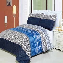 blancho bedding [Lydia Printed Multi] 3PC Duvet covers Set (King/Cal-king)