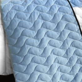 Blancho Bedding [Macaron Relish] 3PC Vermicelli - Quilted Patchwork Quilt Set (Full/Queen Size)