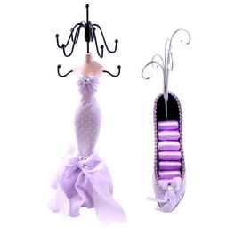blancho bedding [Madeline] Jewelry Display Holder Stand Combo Lavender