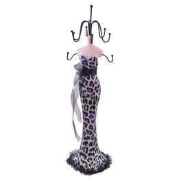 blancho bedding Mannequin In Evening Gown Jewelry Holder - PURPLE