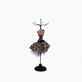 Blancho Bedding Mannequin In Mini Cocktail Dress Jewelry Holder - BEIGE