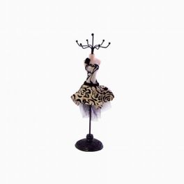 blancho bedding Mannequin In Mini Cocktail Dress Jewelry Holder - BEIGE
