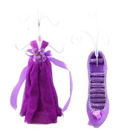 blancho bedding [Margaret] Jewelry Display Holder Stand Combo Purple