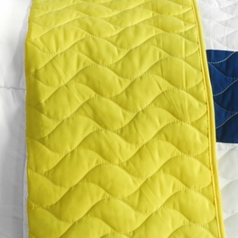 Blancho Bedding [Marionnaud] Vermicelli-Quilted Patchwork Geometric Quilt Set Full/Queen