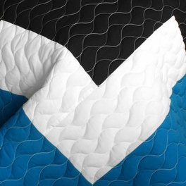 Blancho Bedding [Marsh Hall] Brand New Vermicelli-Quilted Patchwork Quilt Set Full/Queen