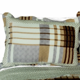 Blancho Bedding [Mermaid Melody] 3PC Cotton Vermicelli-Quilted Printed Quilt Set (Full/Queen Size)