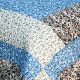 Blancho Bedding [Midsummer Dream] Cotton 3PC Floral Vermicelli-Quilted Patchwork Quilt Set (Full/Queen Size)