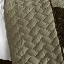 Blancho Bedding [Milky Quartz - B] Vermicelli-Quilted Patchwork Geometric Quilt Set Full/Queen