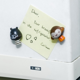 Blancho Bedding [Mini Pig & Monkey] - Refrigerator Magnets / Animal Magnets