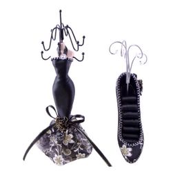 blancho bedding [Miranda] Jewelry Display Holder Stand Combo Black
