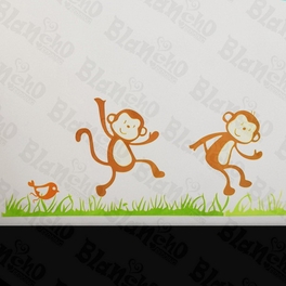 Blancho Bedding Monkey And Hot Balloon - Wall Decals Stickers Appliques Home D¨¦cor