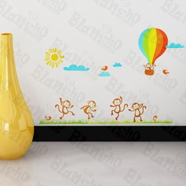blancho bedding Monkey And Hot Balloon - Wall Decals Stickers Appliques Home D¨¦cor