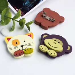 Blancho Bedding [Monkey & Cat] - Brooch / Brooch Pin / Animal Pin Brooch