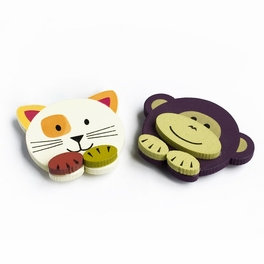 blancho bedding [Monkey & Cat] - Brooch / Brooch Pin / Animal Pin Brooch