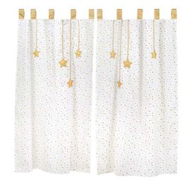 blancho bedding Moon and Stars Baby Crib Bedding Set Accessory - Curtain