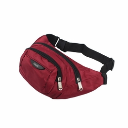 blancho bedding [Multi-Ziper] Crimson Multi-Purposes Fanny Waist Pack / Back Pack / Travel Lumbar Pack