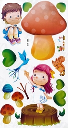 Blancho Bedding Mushroom Couple - Wall Decals Stickers Appliques Home Decor