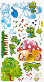 Blancho Bedding Mushroom House - Wall Decals Stickers Appliques Home Decor