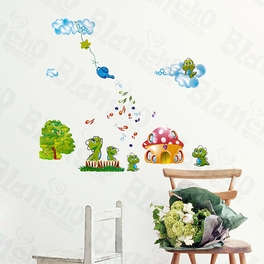 blancho bedding Mushroom House - Wall Decals Stickers Appliques Home Decor