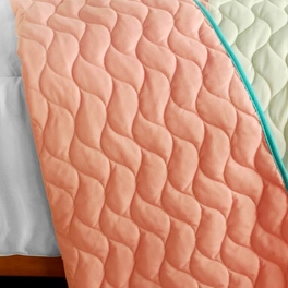 Blancho Bedding [My Lost Love] 3PC Vermicelli-Quilted Patchwork Quilt Set (Full/Queen Size)
