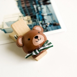 Blancho Bedding [Naughty Animals-1] - Wooden Clips / Wooden Clamps / Mini Clips