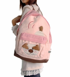 Blancho Bedding [Naughty Bear] 100% Cotton Fabric Art School Backpack / Outdoor Backpack