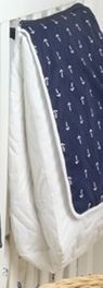 blancho bedding [Navy Anchor Patch Nautical]Crib Bedding Accessory - Diaper Bag / Nappy Bag