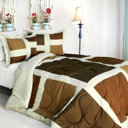 blancho bedding [New Melody] Quilted Patchwork Down Alternative Comforter Set (Twin Size)