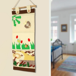 Blancho Bedding [Nice Day] Ivory/Wall Hanging/Baskets/Hanging Wall Basket/ Hanging Wall Baskets (10*24)