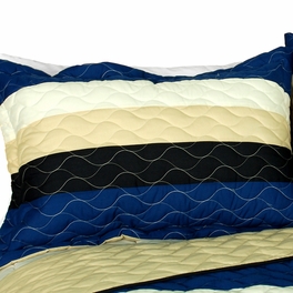 Blancho Bedding [Night In Forest] 3PC Vermicelli-Quilted Patchwork Quilt Set (Full/Queen Size)