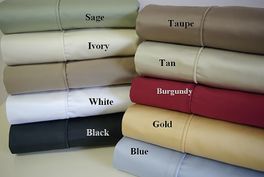 blancho bedding Olympic Queen 550 Thread count Solid Egyptian cotton sheet set