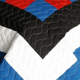Blancho Bedding [Once] 3PC Vermicelli - Quilted Patchwork Quilt Set (Full/Queen Size)